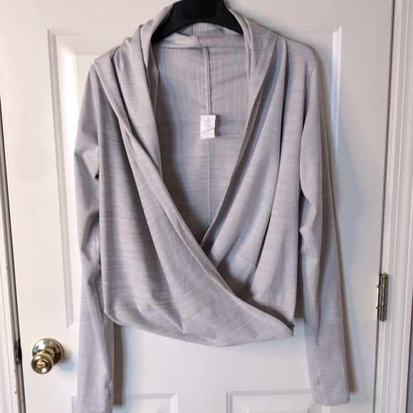 Zyia Haze Yoga Shawl Silver Spacedye - Picture 5 of 11